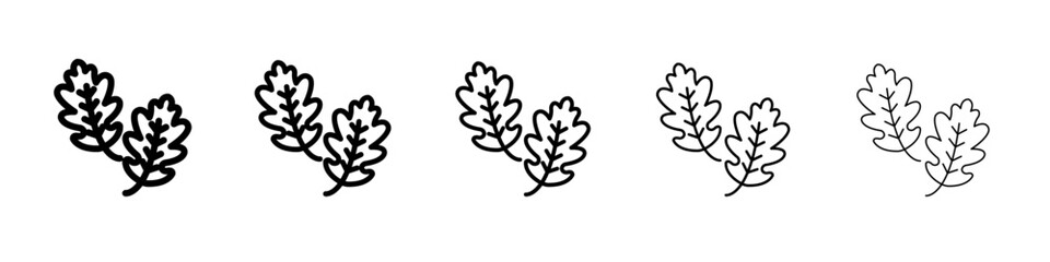 Parsley icon thin line outline set or collection