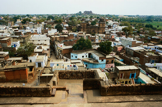 indian small village aerial india