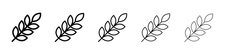 Rye icon thin line outline set or collection