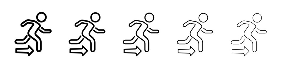 sprint icon thin line outline set or collection