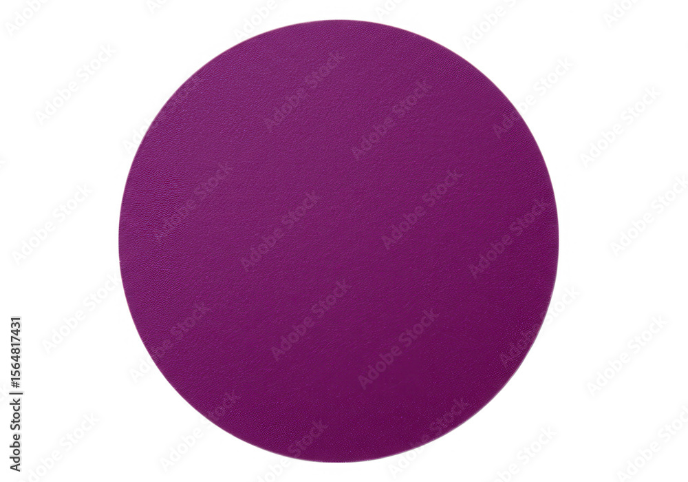 Poster a vibrant purple circle with a subtle textured surface is isolated on transparent background, ideal 