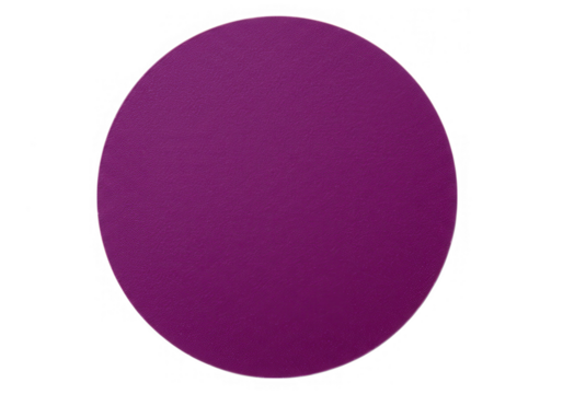 A vibrant purple circle with a subtle textured surface is isolated on transparent background, ideal for design projects