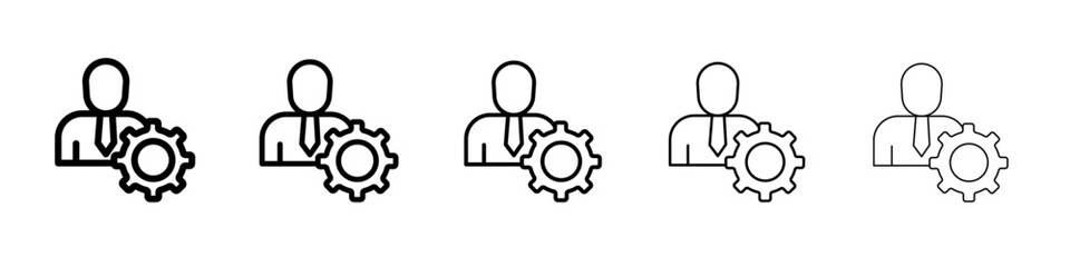 User management icon thin line outline set or collection