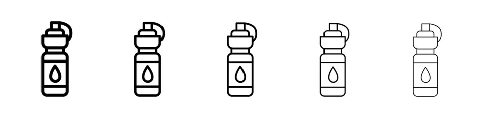 water bottle icon thin line outline set or collection
