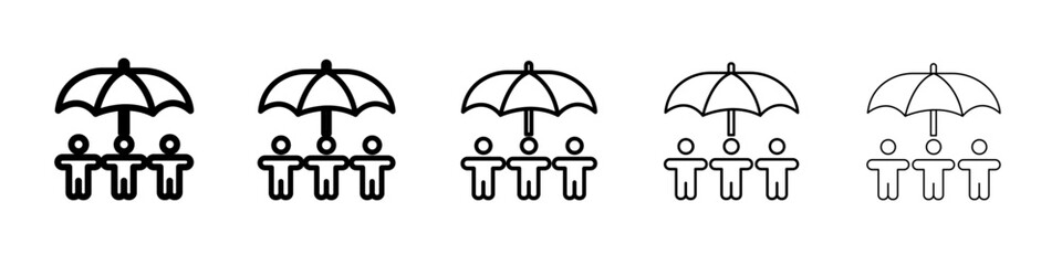 War refugee icon thin line outline set or collection