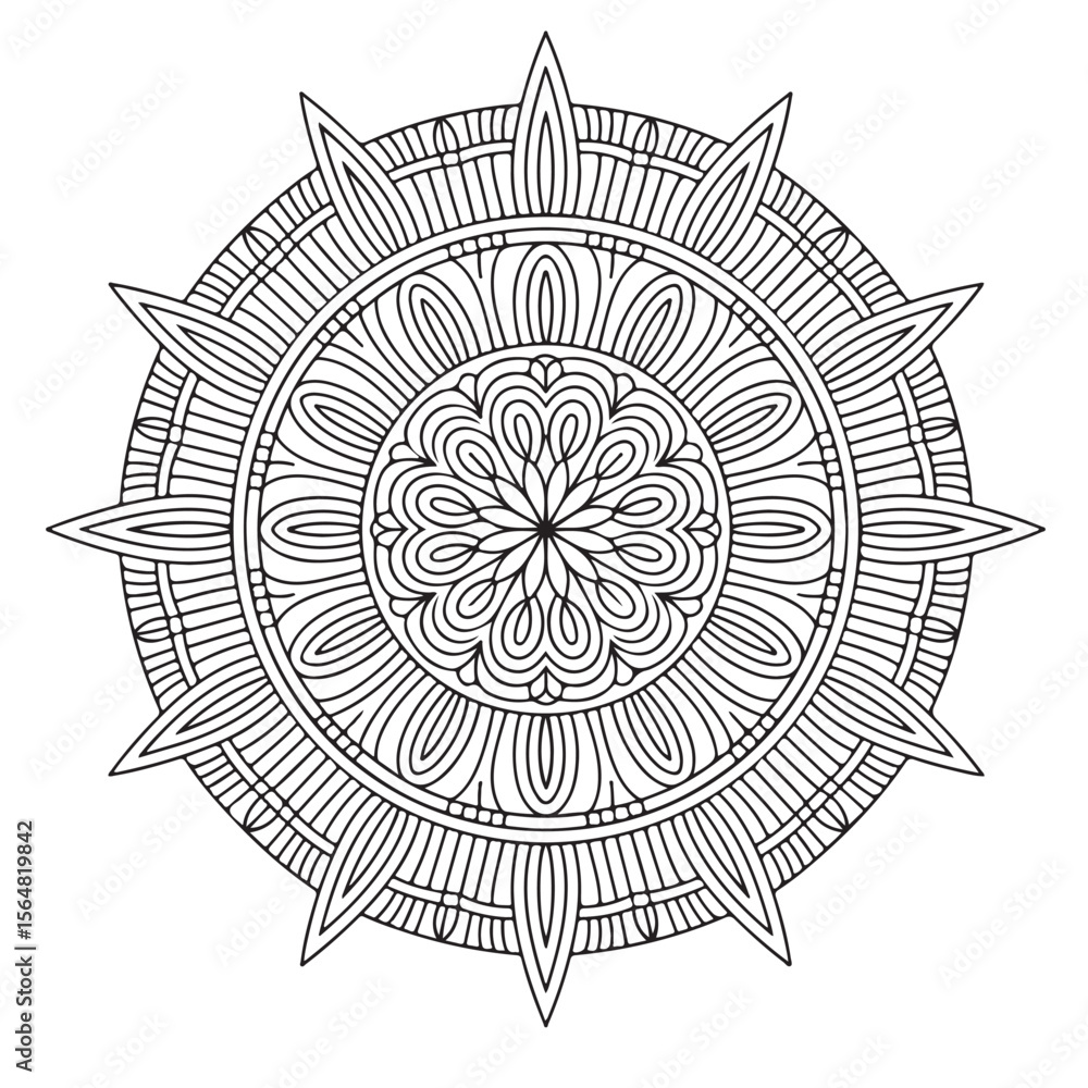 Poster circular pattern in the form of a mandala.