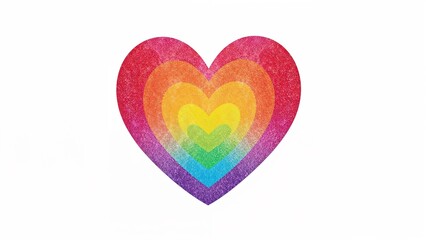 Fototapeta premium Glossy rainbow heart symbolizing love and romance