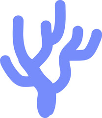 Flat Sea Coral Vector