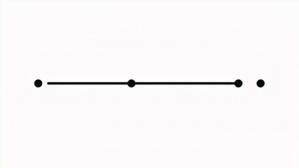 Animated Dots Moving Along a Line Segment on White Background