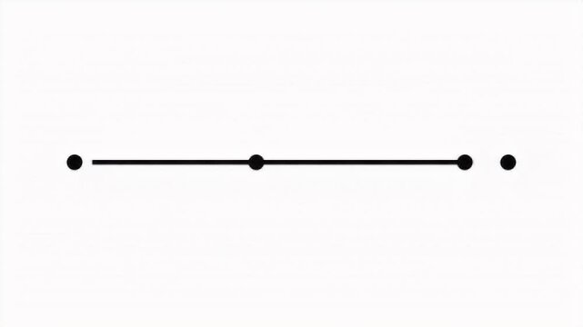 Animated Dots Moving Along a Line Segment on White Background