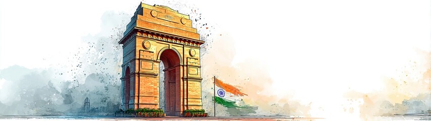 Fototapeta premium 15 August Happy Independence day India, Vector illustration,