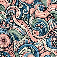 Abstract Batik Pattern with Modern Colors
"Fusion of traditional Indonesian batik swirls with abstract