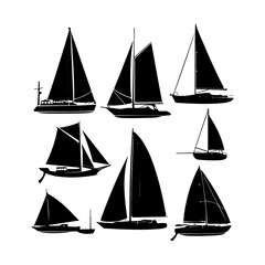Sailboat Silhouette Collection
