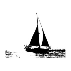 Fototapeta premium Sailboat Vector Design