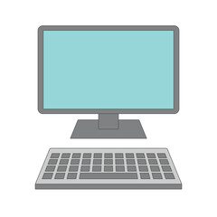 computer monitor with keyboard