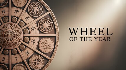 Wheel of the Year featuring Lammas and Lughnasadh festivals and pagan symbols