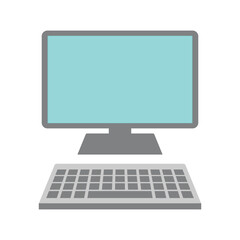 computer monitor with keyboard