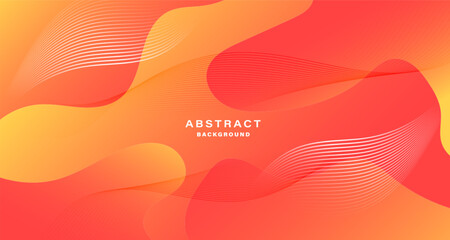Dynamic abstract background with curved orange and red gradient layers