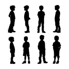 Youth Silhouettes Clipart Set for Designers