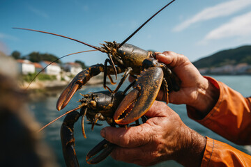 From Sea Shore Fisherman Hands