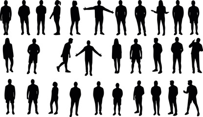 Diverse people isolated on white background