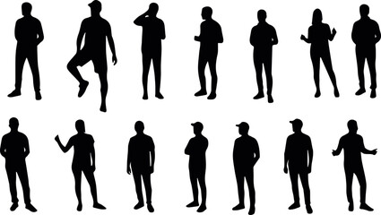 Diverse people isolated on white background