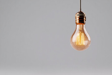 Light bulb on against a basic background as concept of idea