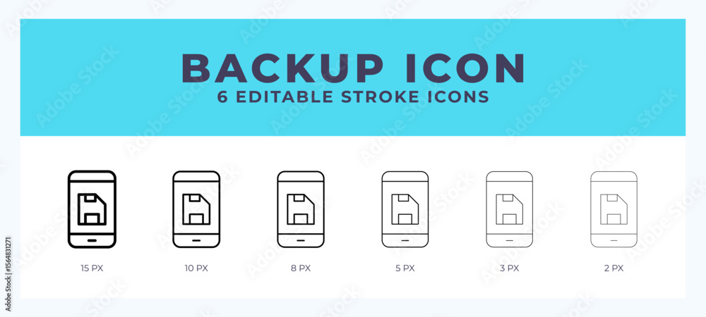 Poster backup editable line icon. vector illustration with different stroke.