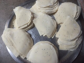 Raw Samosa ready to be fried  famous Indian snack food,How to make crispy and flaky samosa,A very...