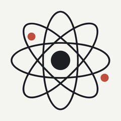 atom icon vector illustration
