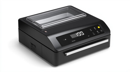 Obraz premium Sous Vide Machine Presented on Clean White Background for Precise Temperature Cooking and Gourmet Consistency