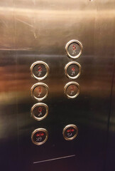 Elevator Control Panel with Floor Buttons