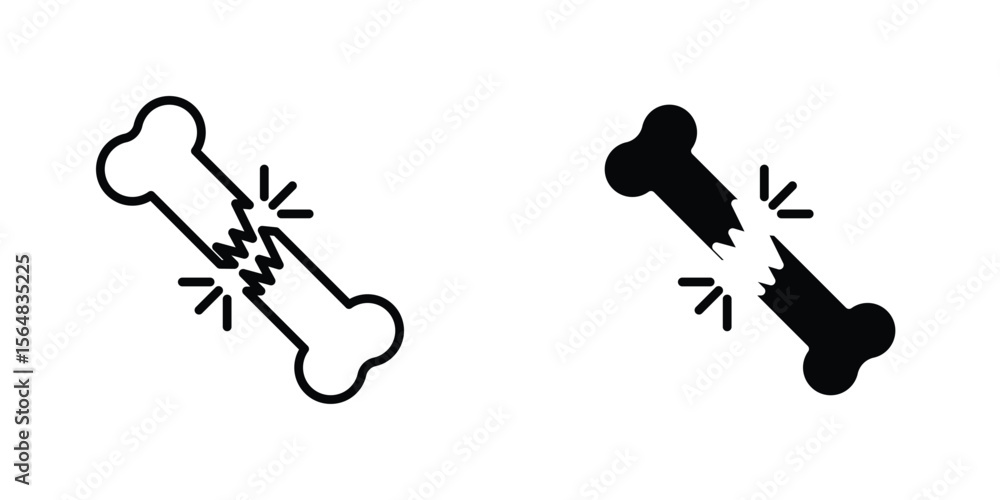 Poster Broken bone icon Simple vector illustration for graphic and web design.