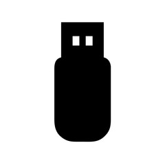 Illustration of usb drive flash memory storage device portable data transfer backup icon vector design