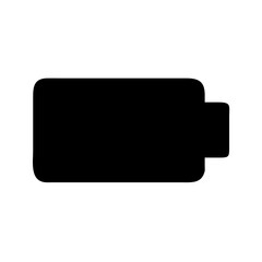 Battery icon vector illustration: charge level indicator symbol for energy and power status