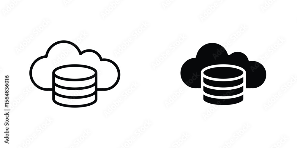 Poster Cloud server icon Simple vector illustration for graphic and web design.