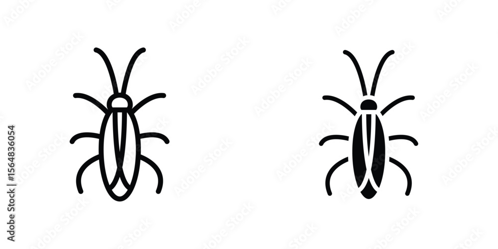 Poster cockroach icon simple vector illustration for graphic and web design.