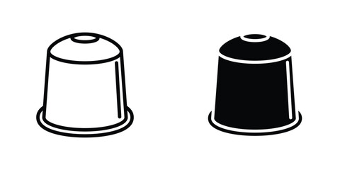 Coffee capsule icon Simple vector illustration for graphic and web design.