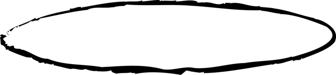 Oval frames brush painted, ink stamp, circle banner