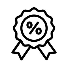 Percentage discount offer badge icon vector illustration for promotion and marketing sale
