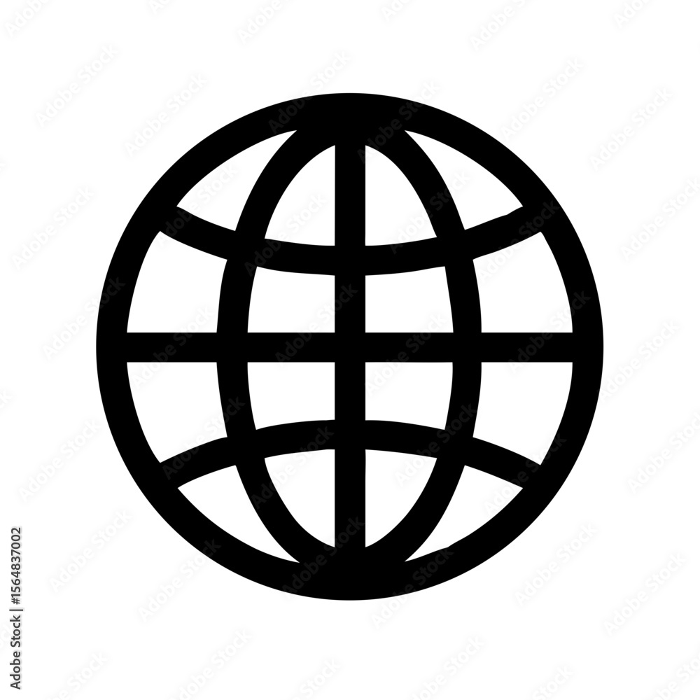 Poster globe icon vector illustration of world wide web symbol for website and application design