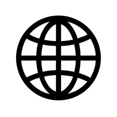 Globe icon vector illustration of world wide web symbol for website and application design