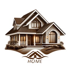 Large stylish home architectural style high resolution photo