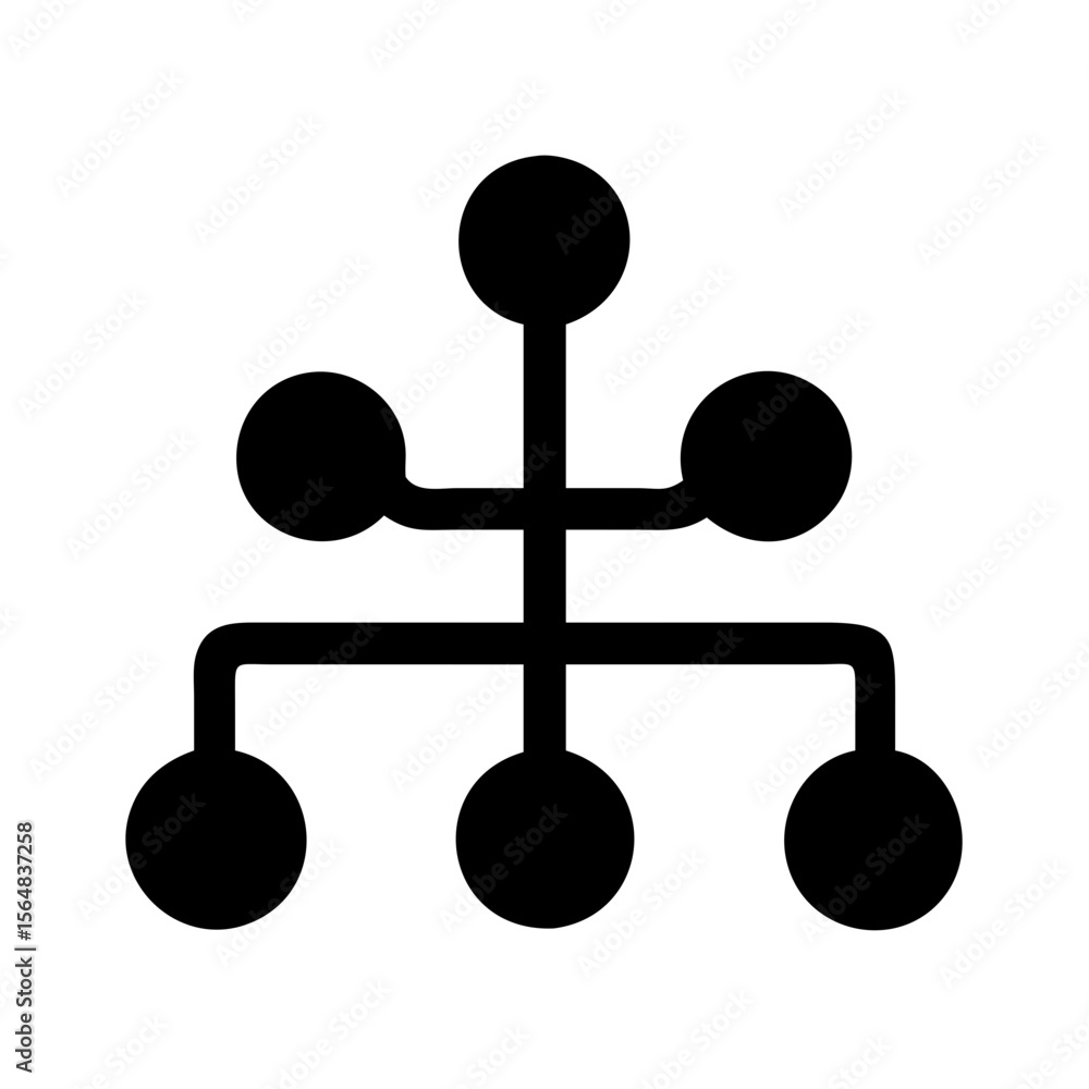 Aufkleber hierarchy diagram network chart organization structure business connection flow chart data tree conc