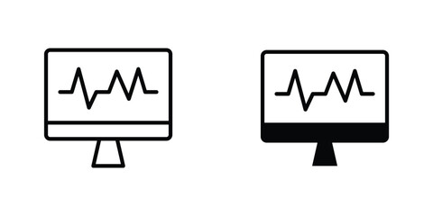 EKG monitor icon Simple vector illustration for graphic and web design.