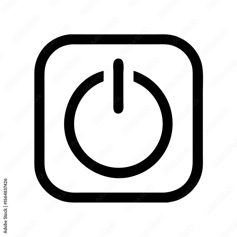Poster power button icon symbol vector illustration graphic element switch on off start symbol sign design