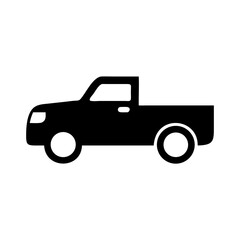 Black pickup truck vector illustration transportation vehicle automotive car design silhouette graphic transport
