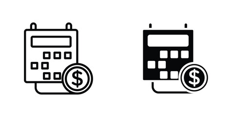 Fiscal year icon Simple vector illustration for graphic and web design.