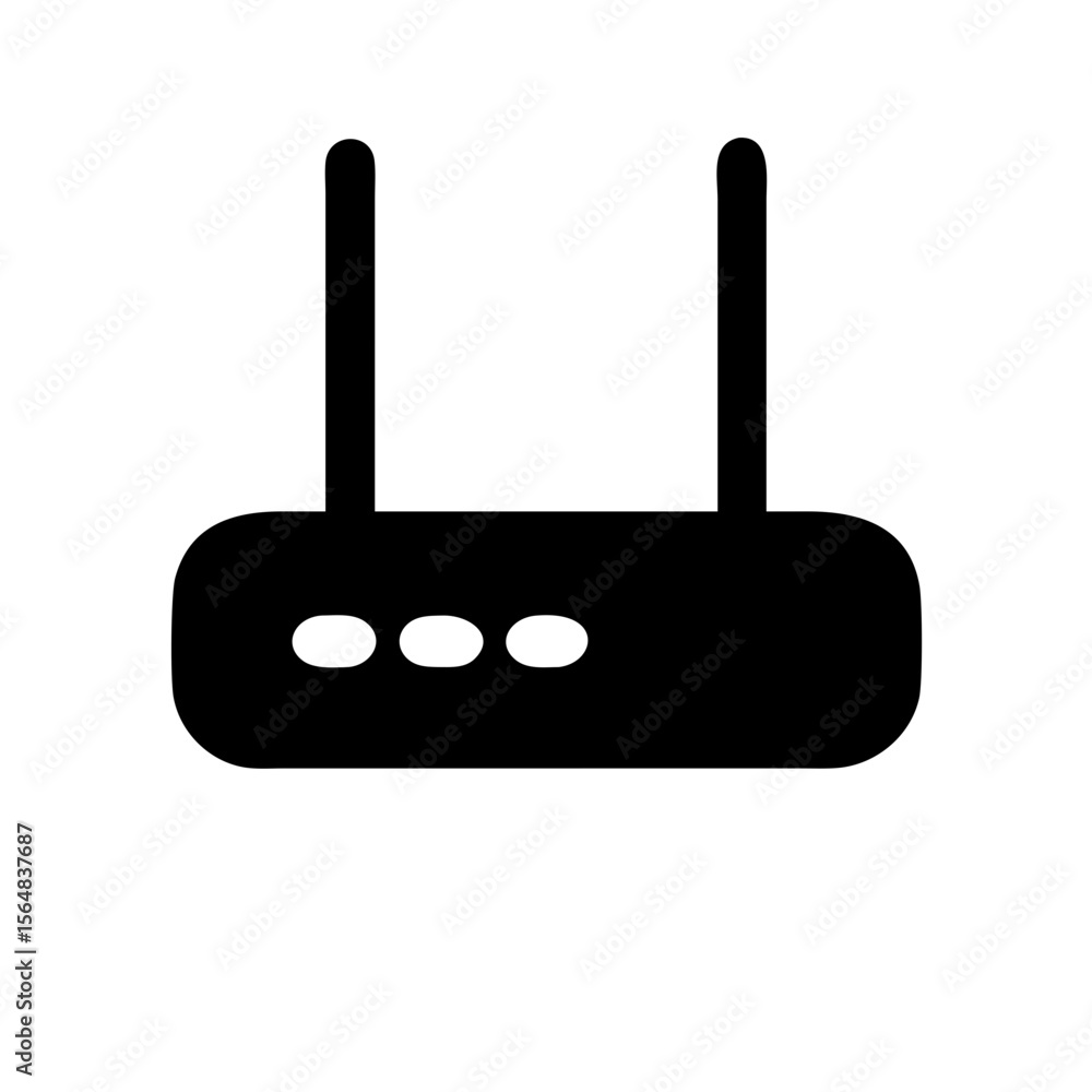 Poster router wifi wireless internet network connection broadband signal antenna technology device modem ac