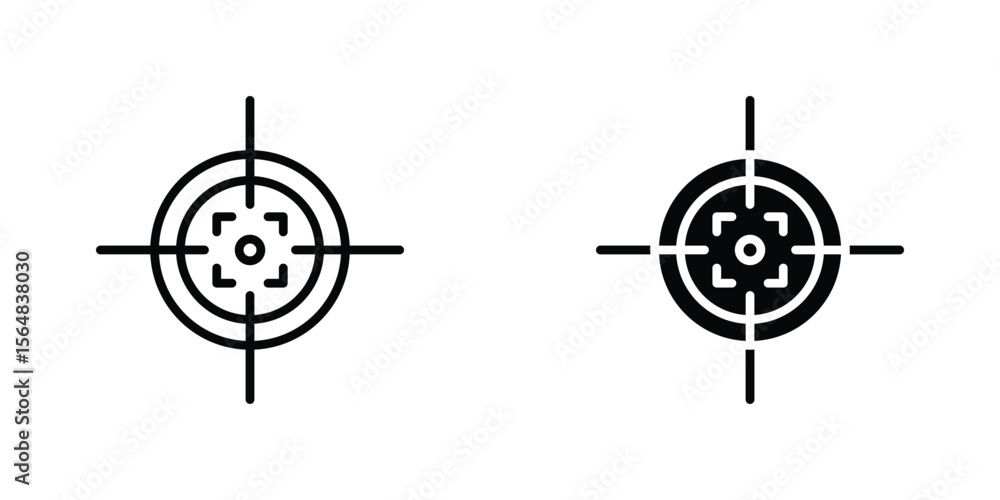 Poster Gun target icon Simple vector illustration for graphic and web design.